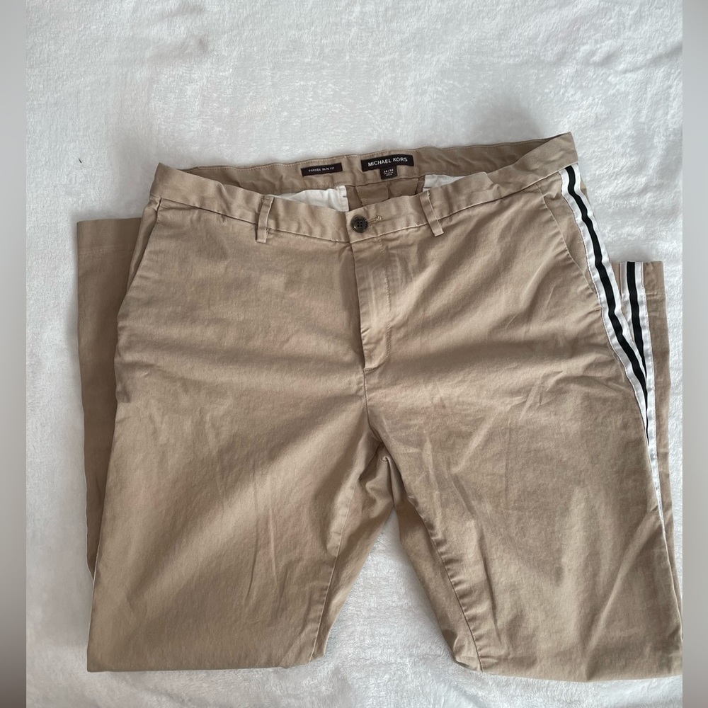 Michael Kors Striped Khaki Pants